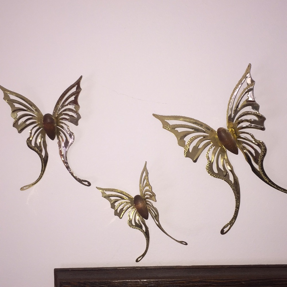 Set of 3 butterflies ornament